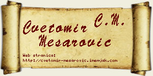 Cvetomir Mesarović vizit kartica